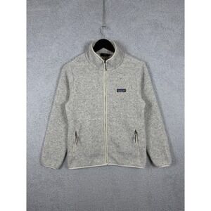 Patagonia Jacket Womens Sz S Off White Wool Fleece Sherpa Outdoor Sweater 22925